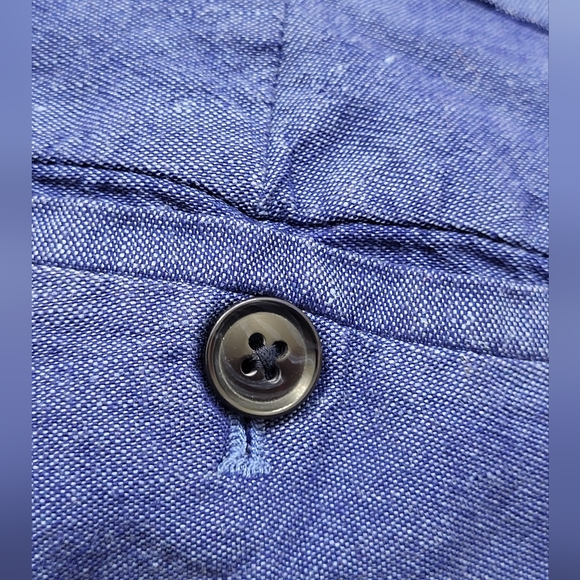 Banana Republic Womens Pants Blue Ankle Crop Avery Mid Rise Linen Size 12 - Picture 4 of 8